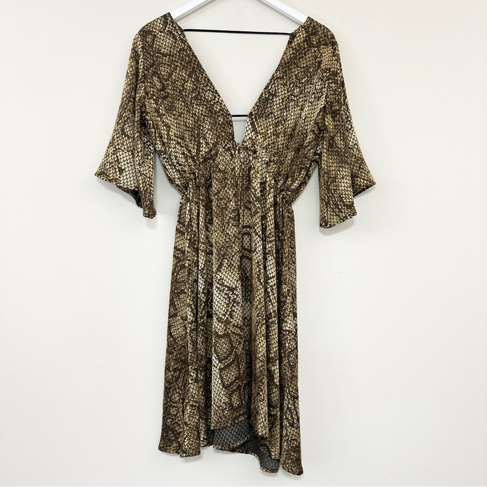 Anne Fontaine Caspar Snakeskin Python Print Dress